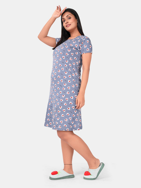 BLUE STRAWBERRY SHORT NIGHTY