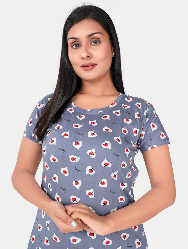 BLUE STRAWBERRY SHORT NIGHTY