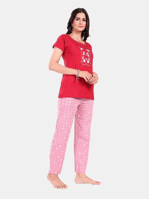 PINK CHEX LOUNGE WEAR