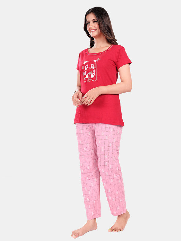 PINK CHEX LOUNGE WEAR