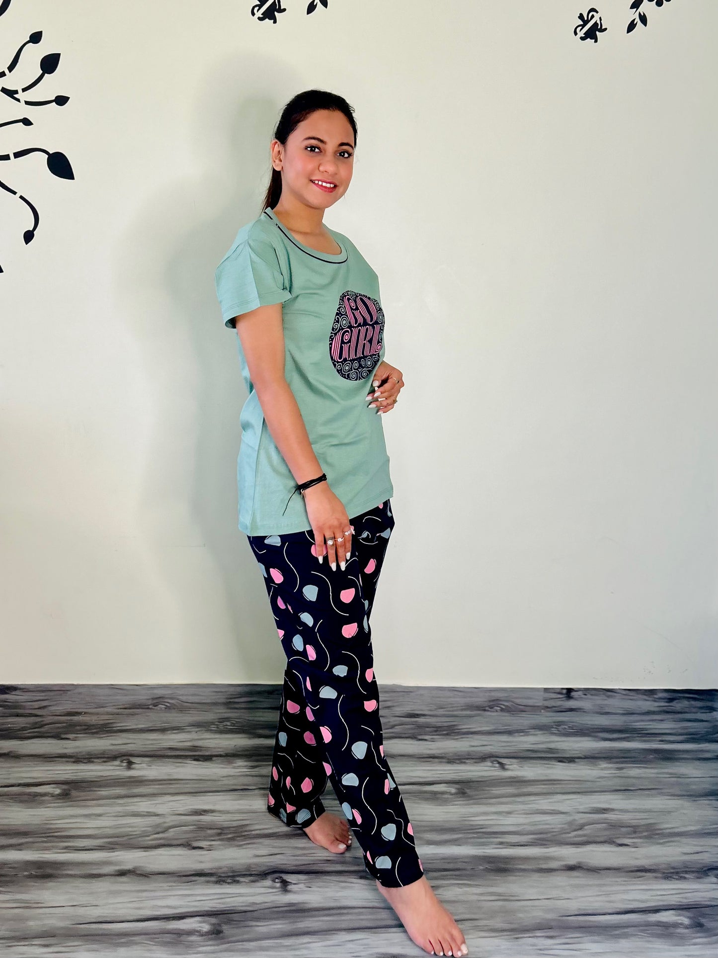 GO GIRL ULTRAMARINE GREEN LOUNGEWEAR
