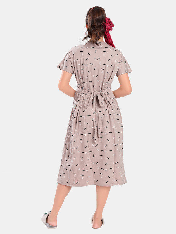 MATERNITY PRINT GOWN-15-351