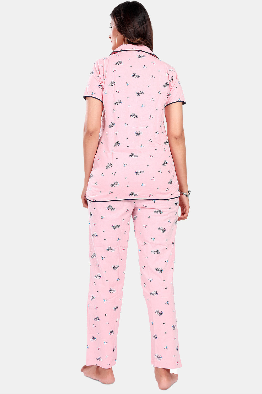 BABY PINK CYCLE FRONT BUTTON