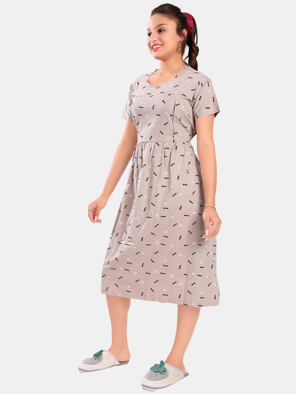 MATERNITY PRINT GOWN-15-351