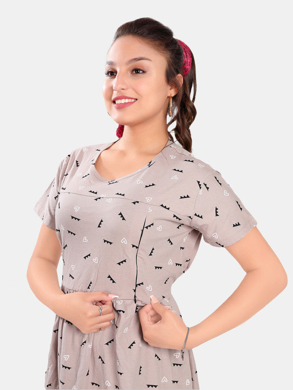 MATERNITY PRINT GOWN-15-351