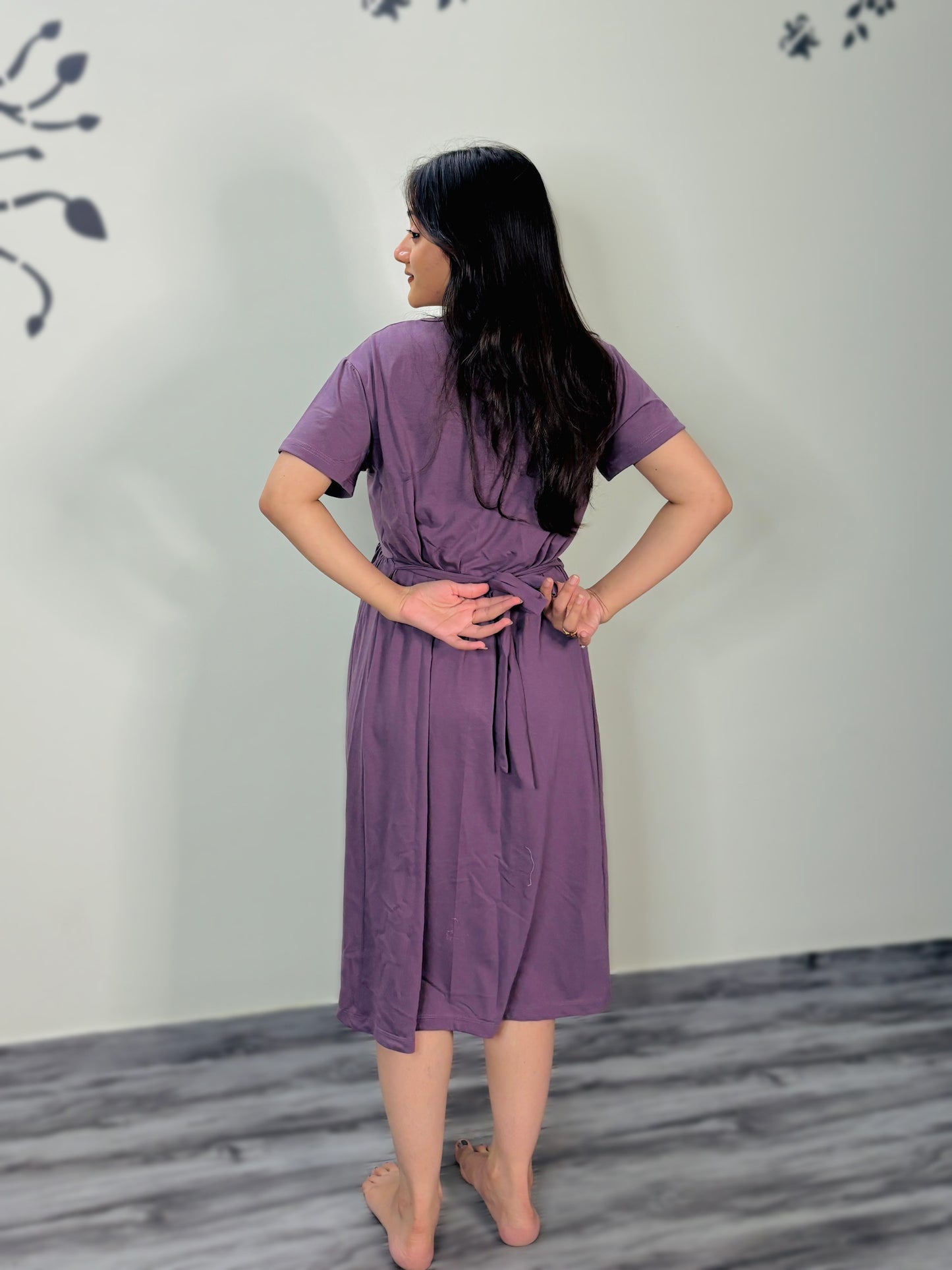 LAVENDER YUMM MATERNITY GOWN