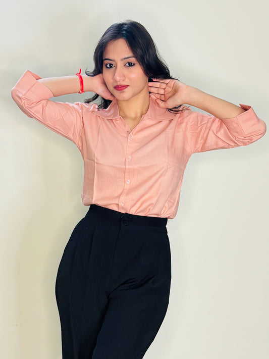 MALIBU PEACH SILK RAYON SHIRT (only shirt)