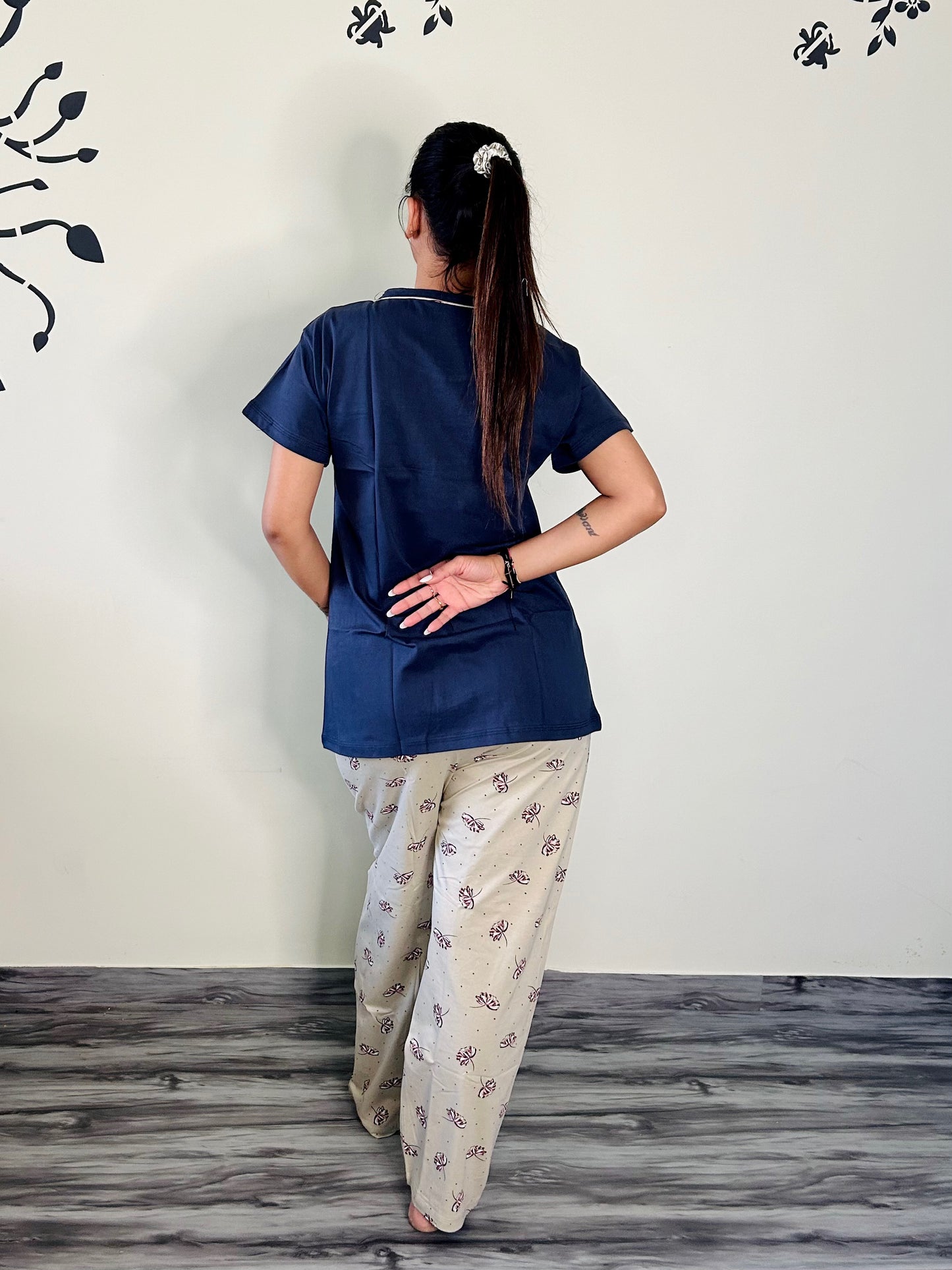 BE REAL NOT PERFECT MIDNIGHT BLUE LOUNGEWEAR