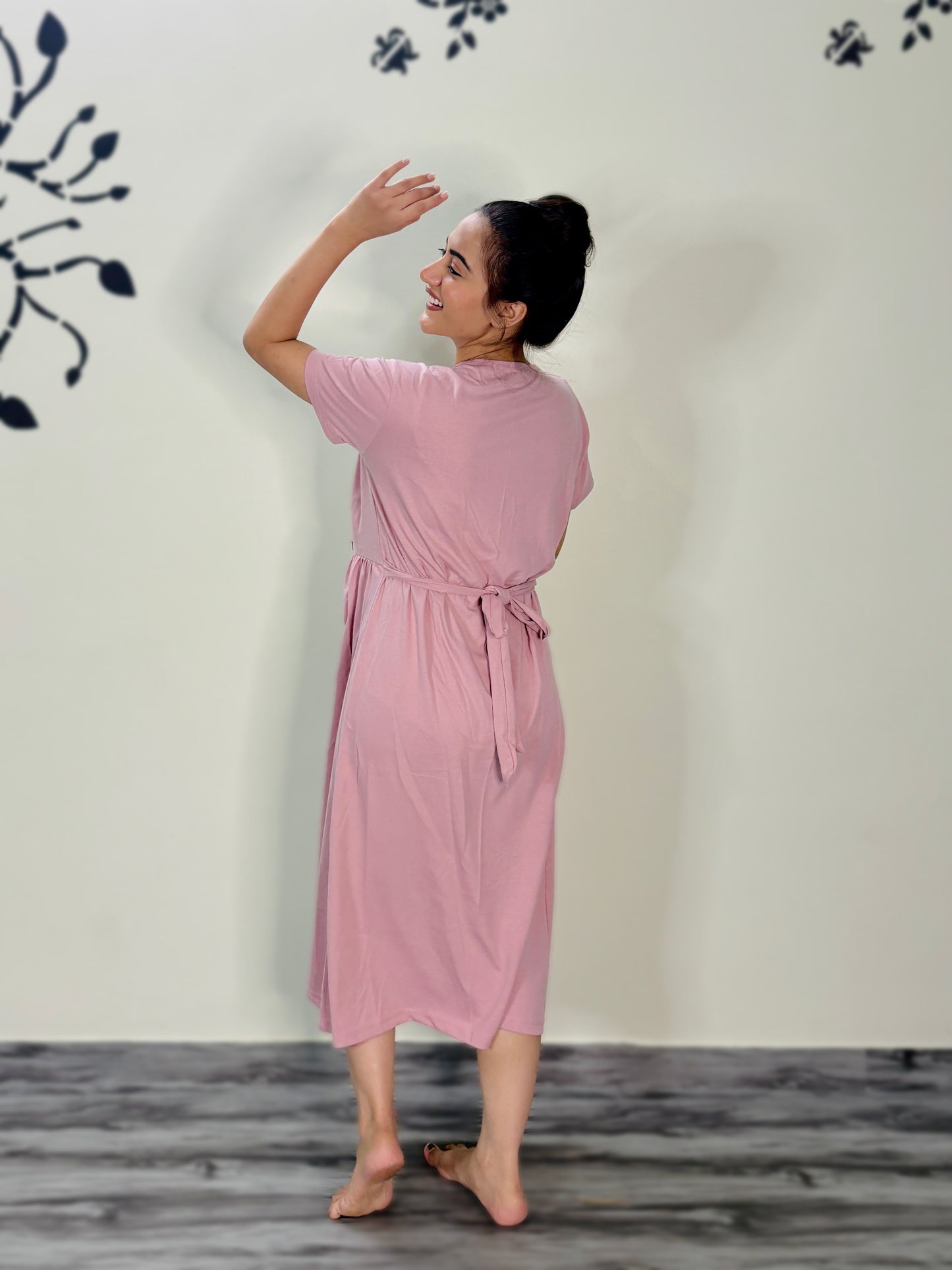 PASTEL PINK FOREVER MATERNITY GOWN