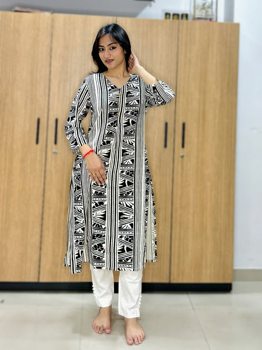 TRIBAL MUSE RAYON KURTI (Only Kurti)