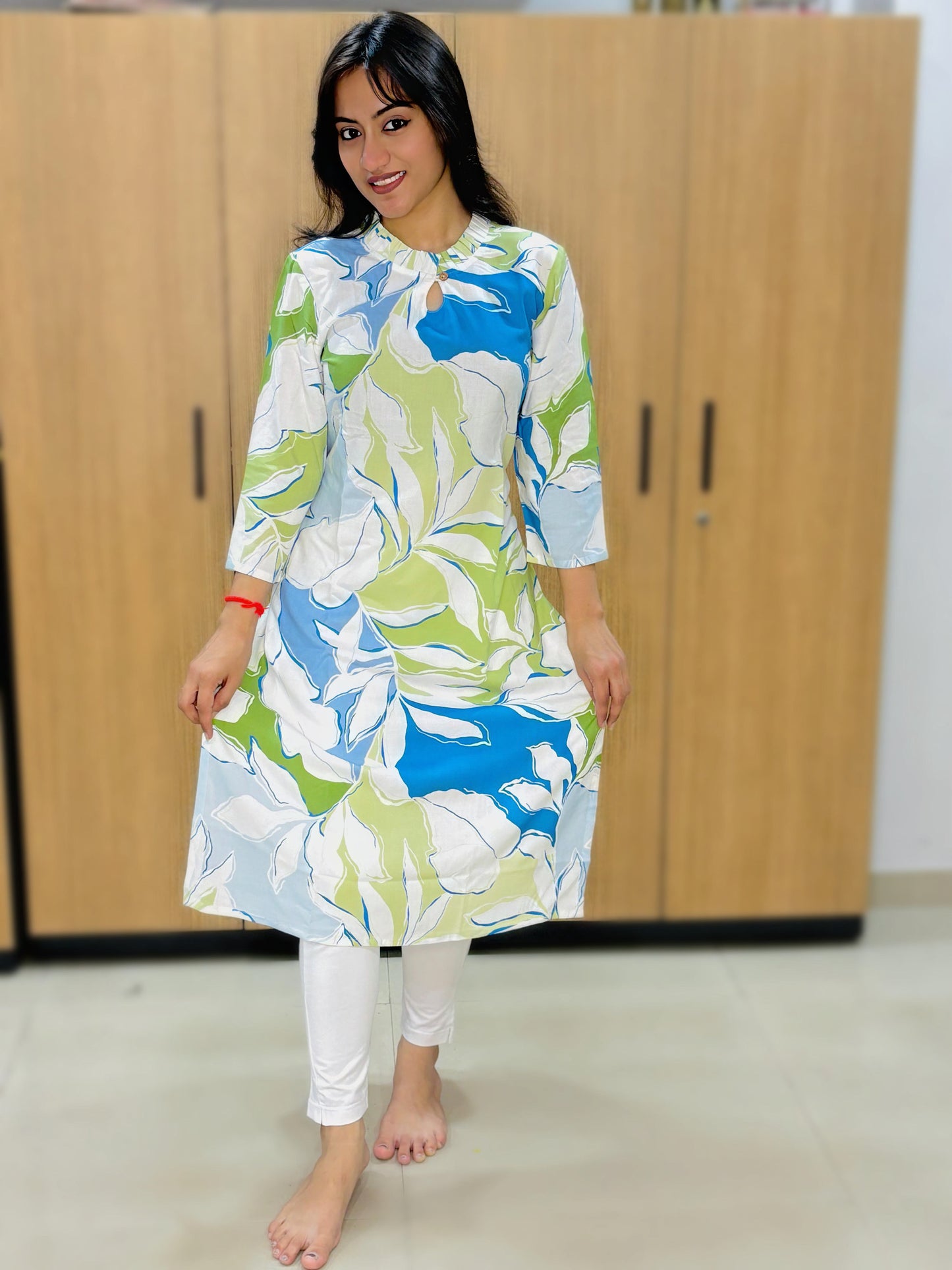 TROPICAL BREEZE RAYON KURTI (Only Kurti)