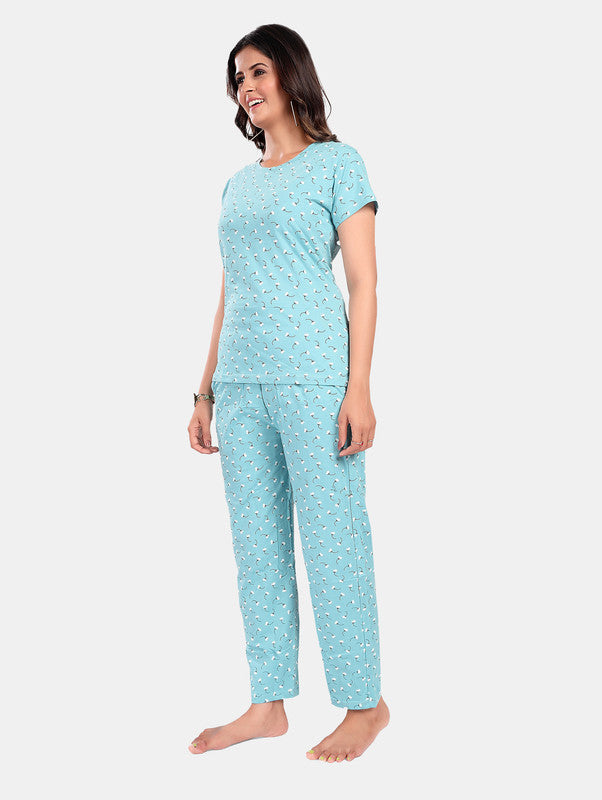 BLUE FLOWER FULL CO-ORD SET