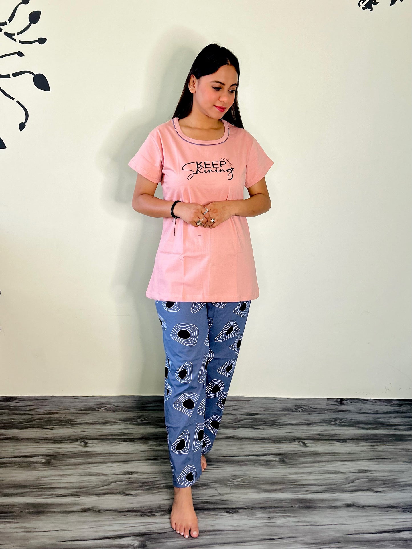 KEEP SMILING BUBBLEGUM PINK LOUNGEWEAR