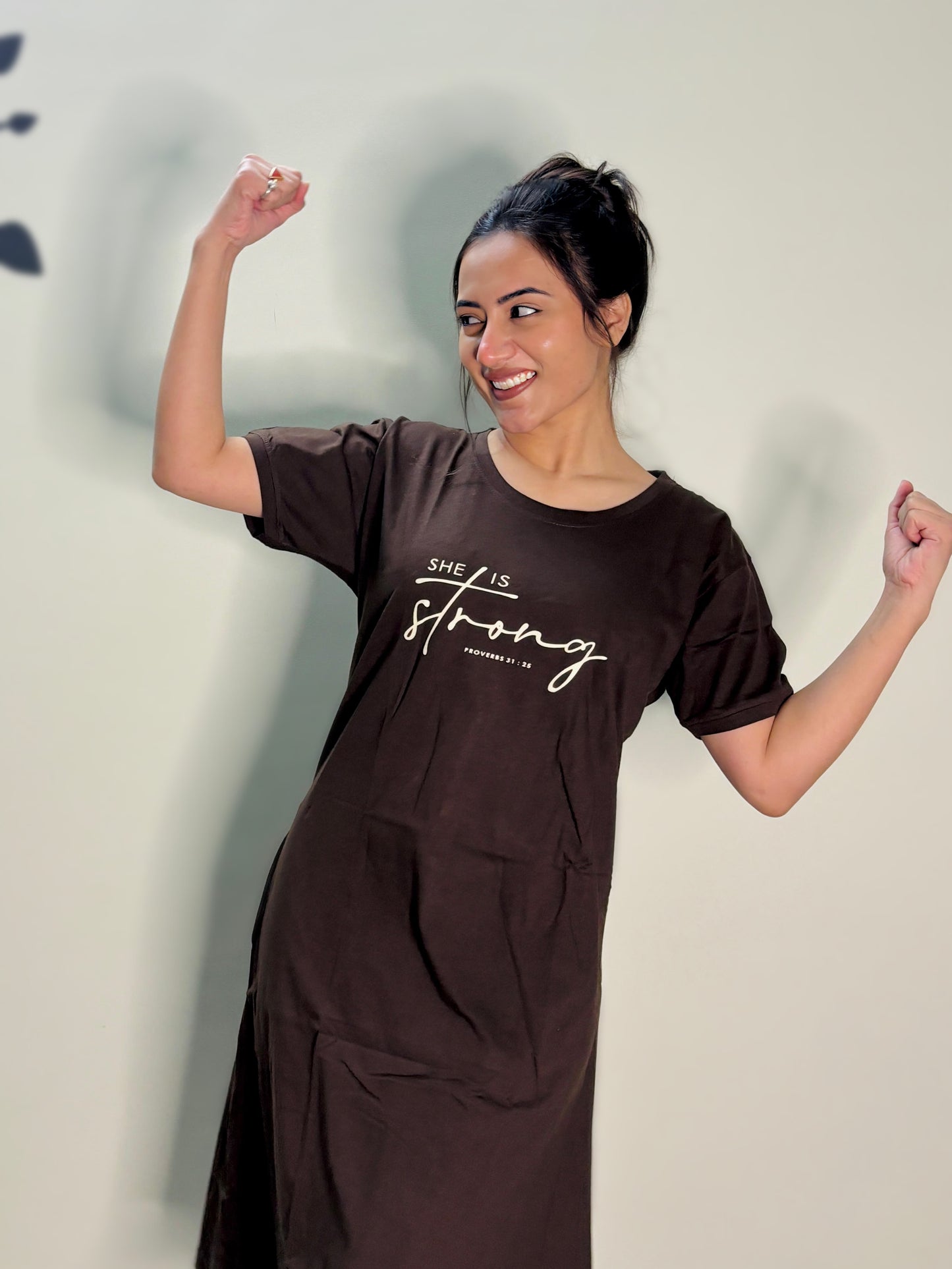 SHE IS STRONG (BROWN)