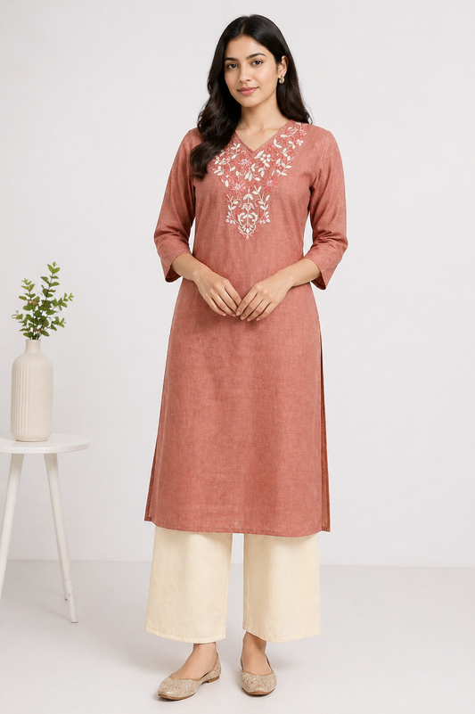 CINNAMON ROSE EMBROIDERY CO-ORD SET