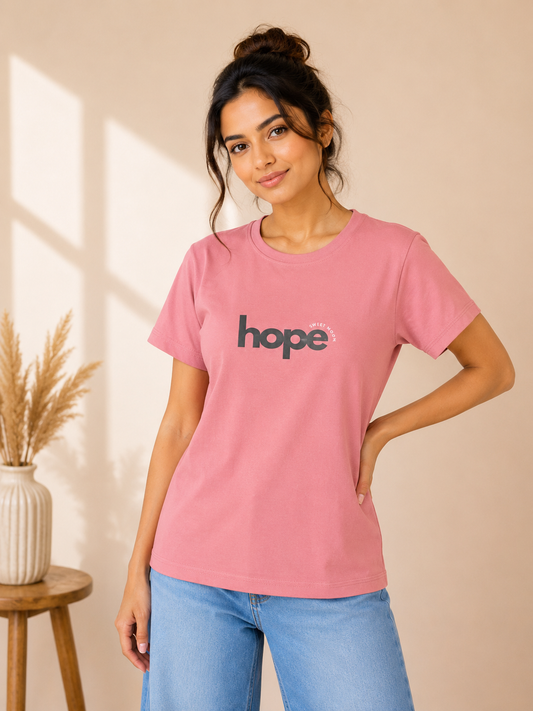 DUSTY PINK CASUAL HOPE T-SHIRT