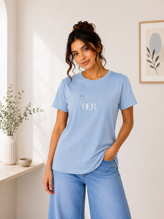 BABY BLUE GRACEFUL HER T-SHIRT