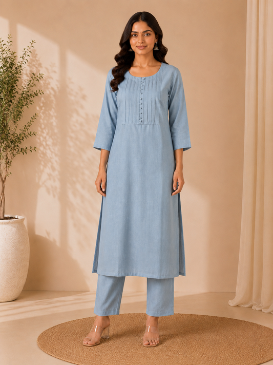 ELYSIA PINTUCK PLEATED CO-ORD SET
