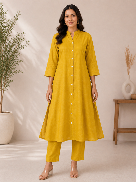 SUNFLOWER YELLOW ETHNIC CO-ORD SET