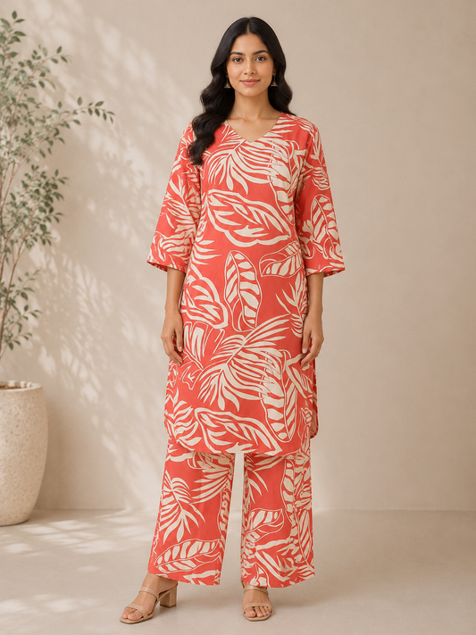 PALM LEAF AURA ETHNIC CO-ORD SET