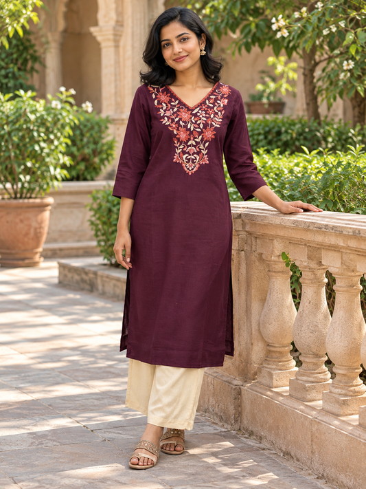 BURGANDY AURELIA MEHER CO-ORD SET