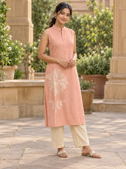 PEACH BOTANICAL GRACE CO-ORD SET