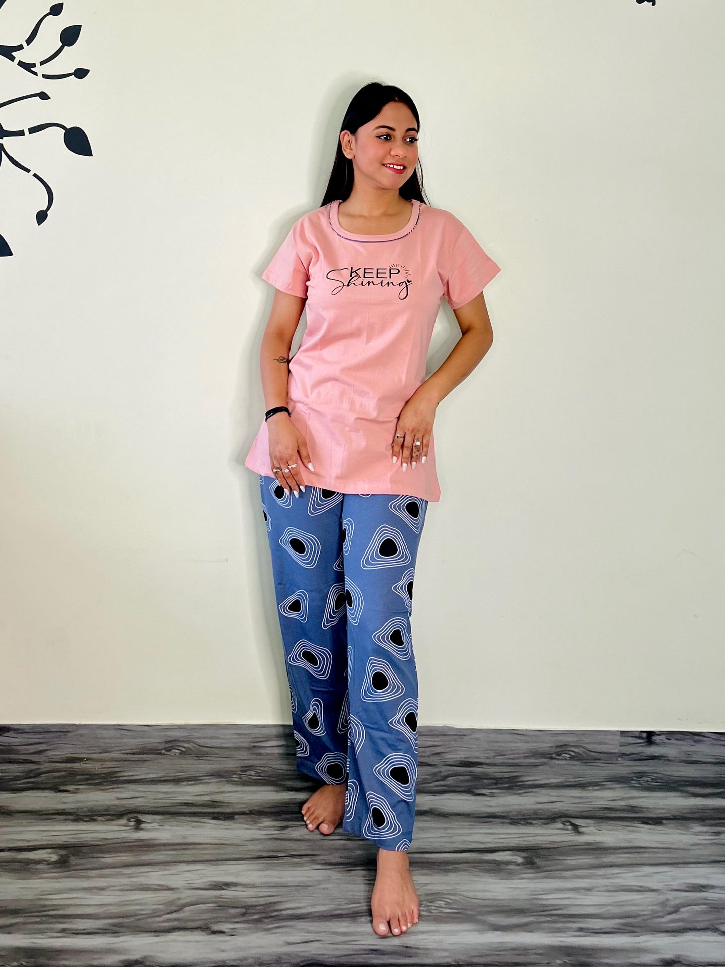 KEEP SMILING BUBBLEGUM PINK LOUNGEWEAR