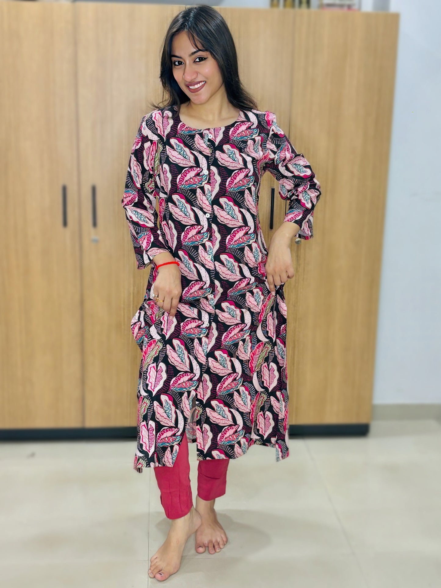 CELESTIAL AURORA RAYON KURTI (Only Kurti)
