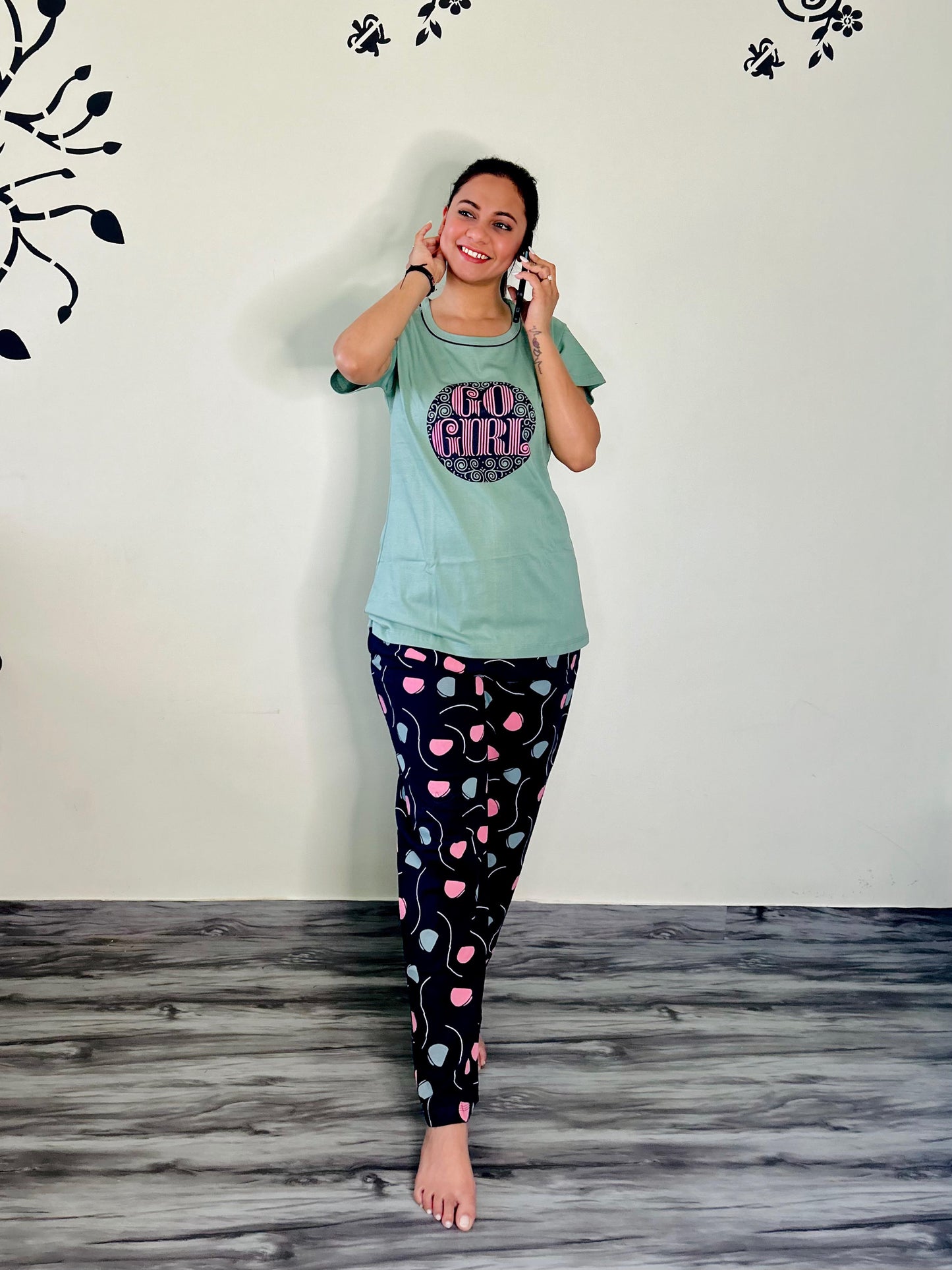 GO GIRL ULTRAMARINE GREEN LOUNGEWEAR