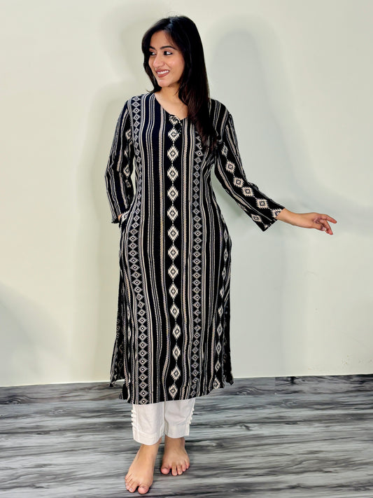 ANCIENT TRIBAL RAYON KURTI (Only kurti)