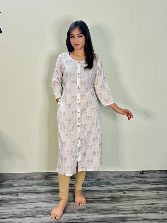 SNOW WHITE MINIATURE KURTI (Only kurti)