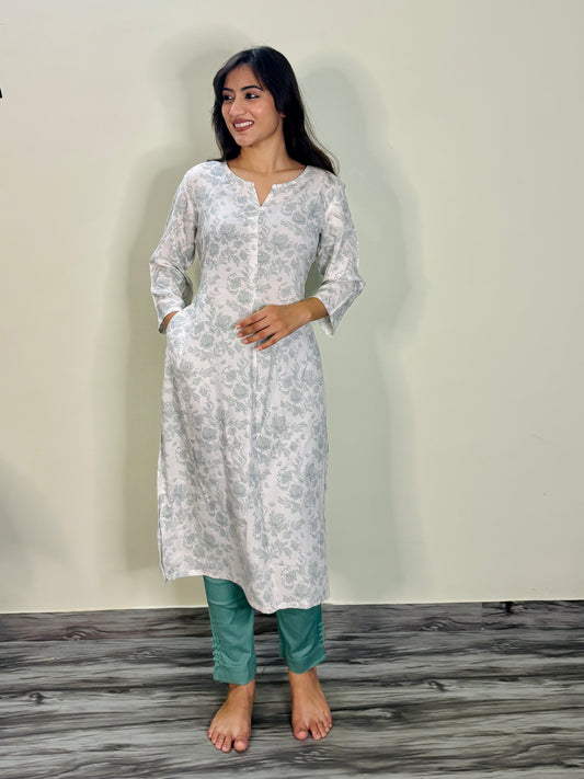 DAISY LOTUS RAYON KURTI (Only Kurti)
