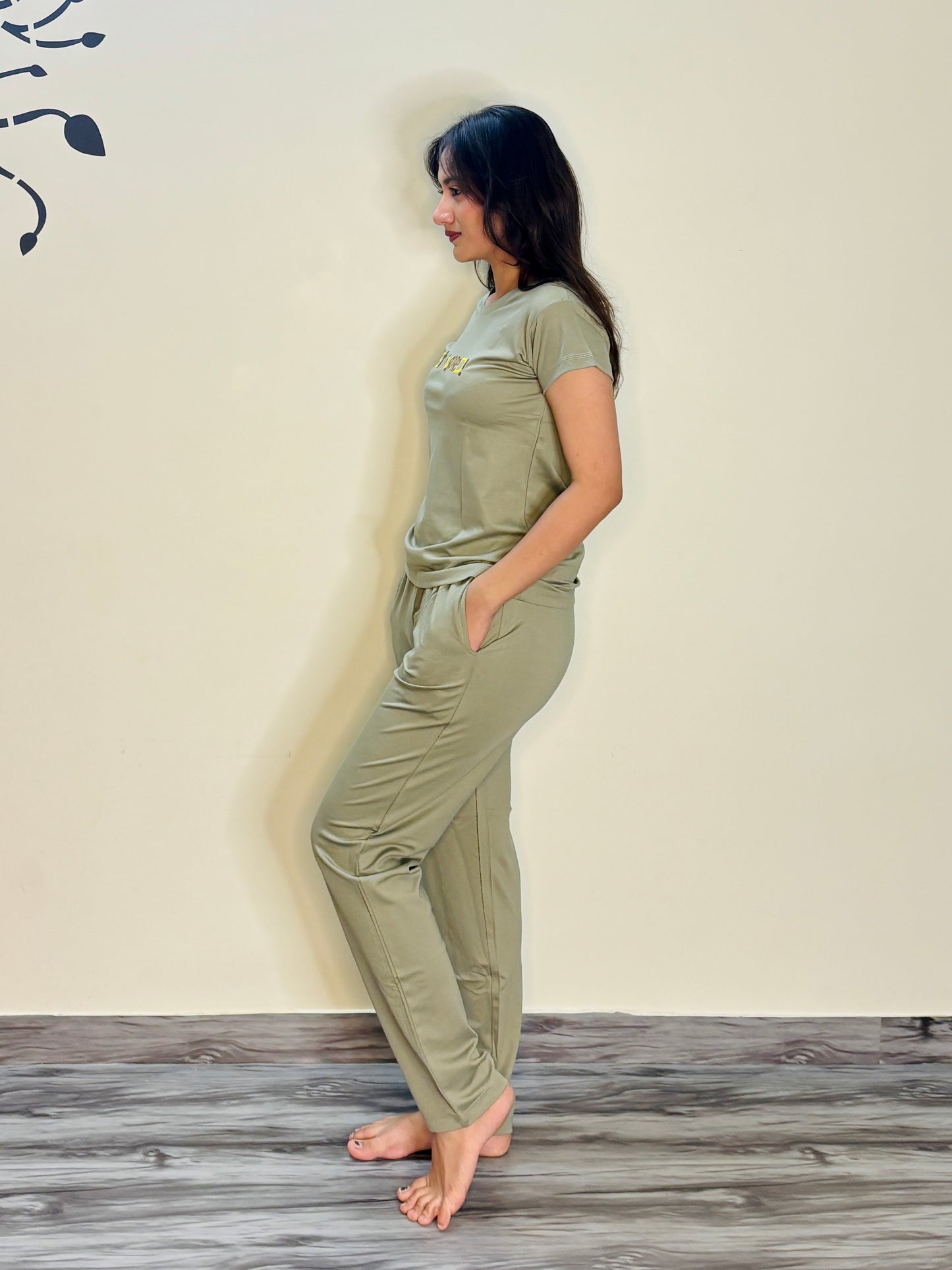 HUNTER GREEN INSPIRED TENSIL CO-ORD SET