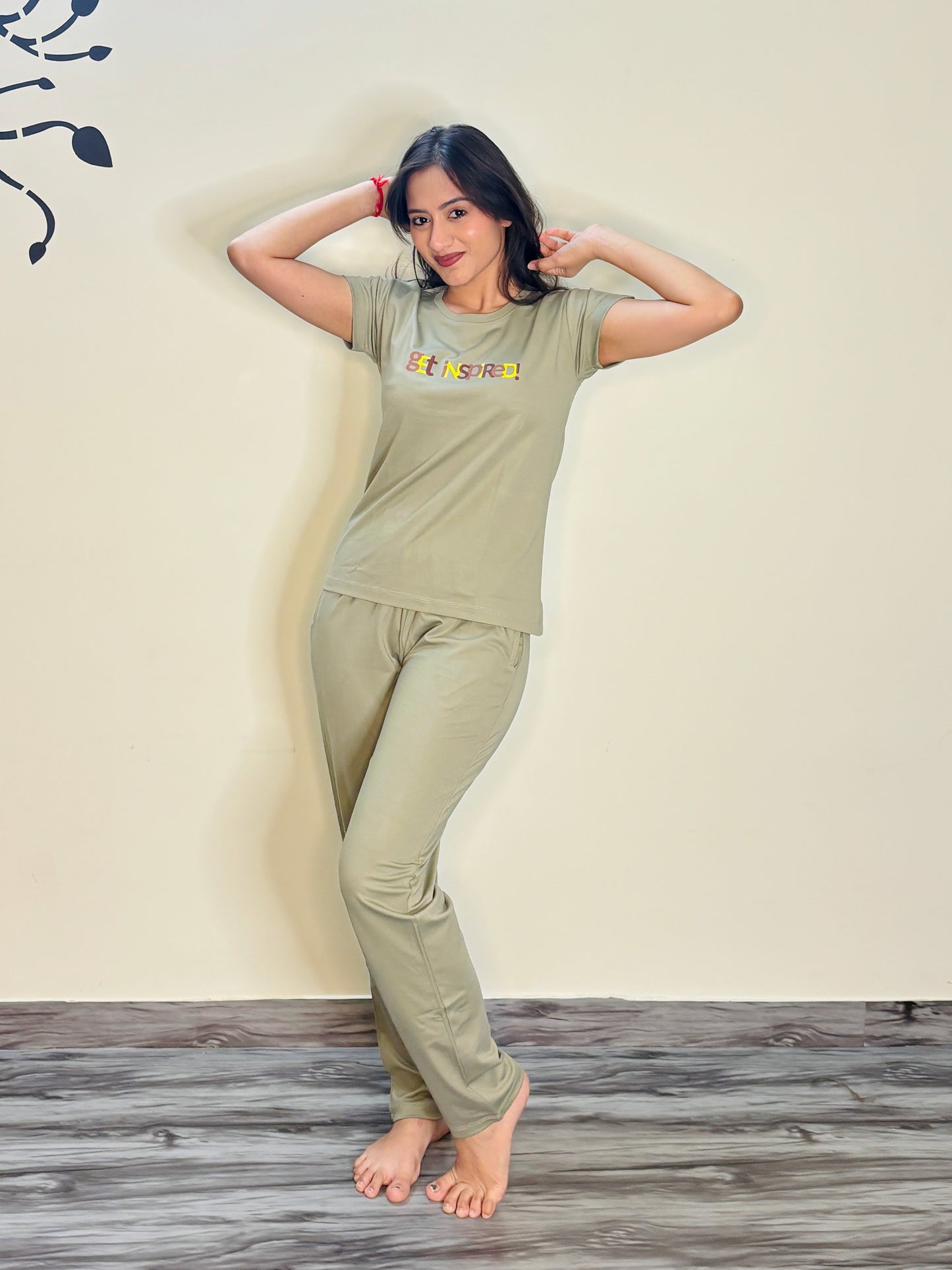 HUNTER GREEN INSPIRED TENSIL CO-ORD SET