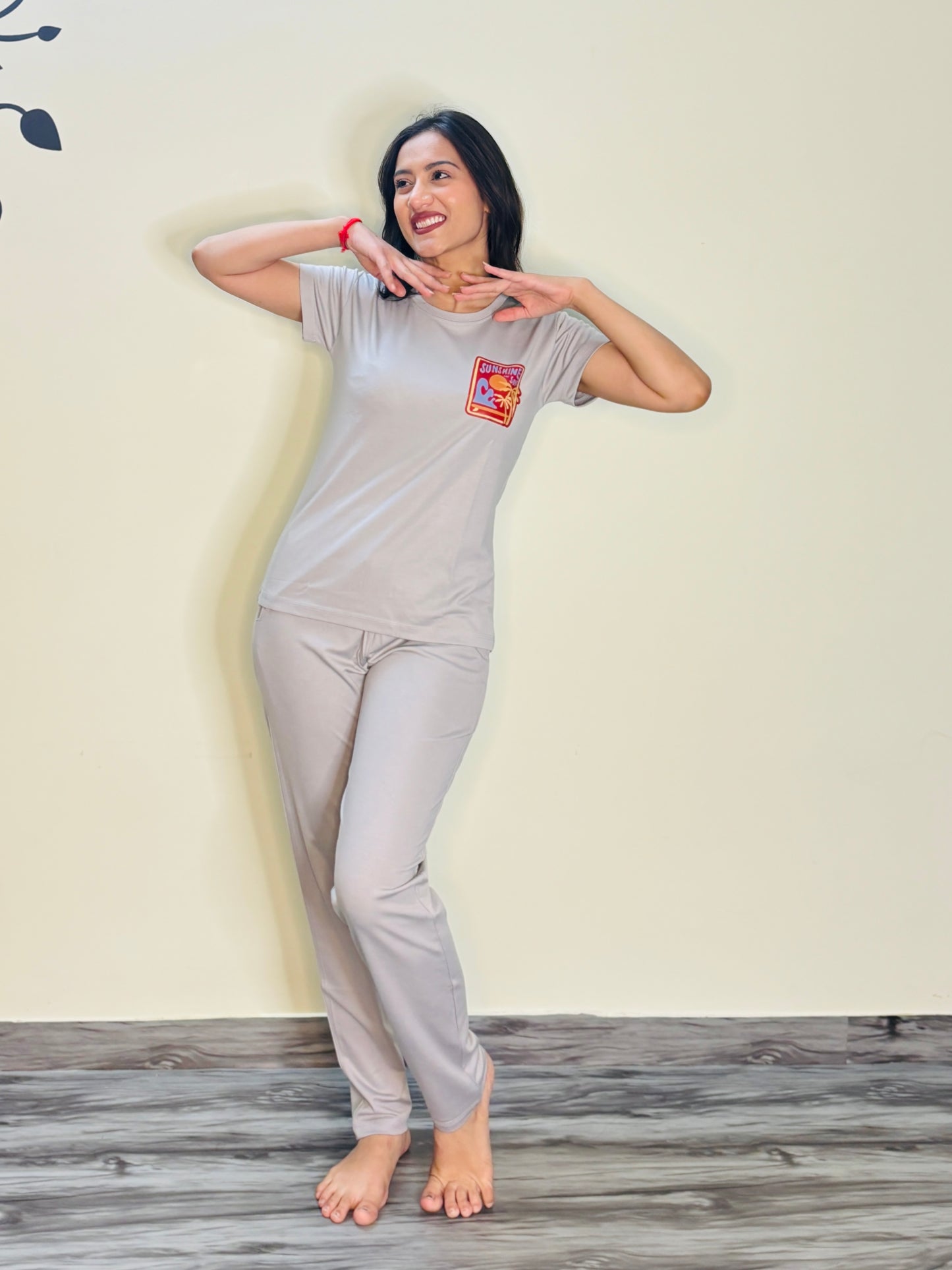 CLOUDY GRAY SUNSHINE TENSIL CO-ORD SET