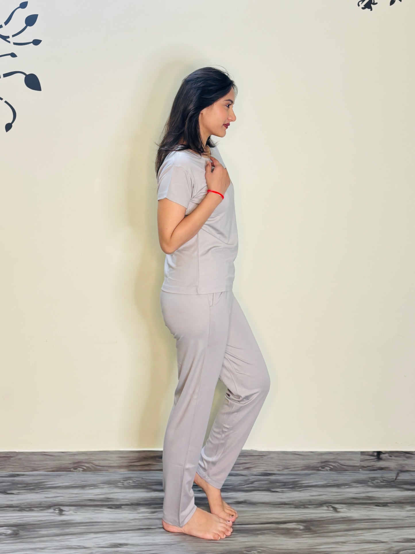 CLOUDY GRAY SUNSHINE TENSIL CO-ORD SET