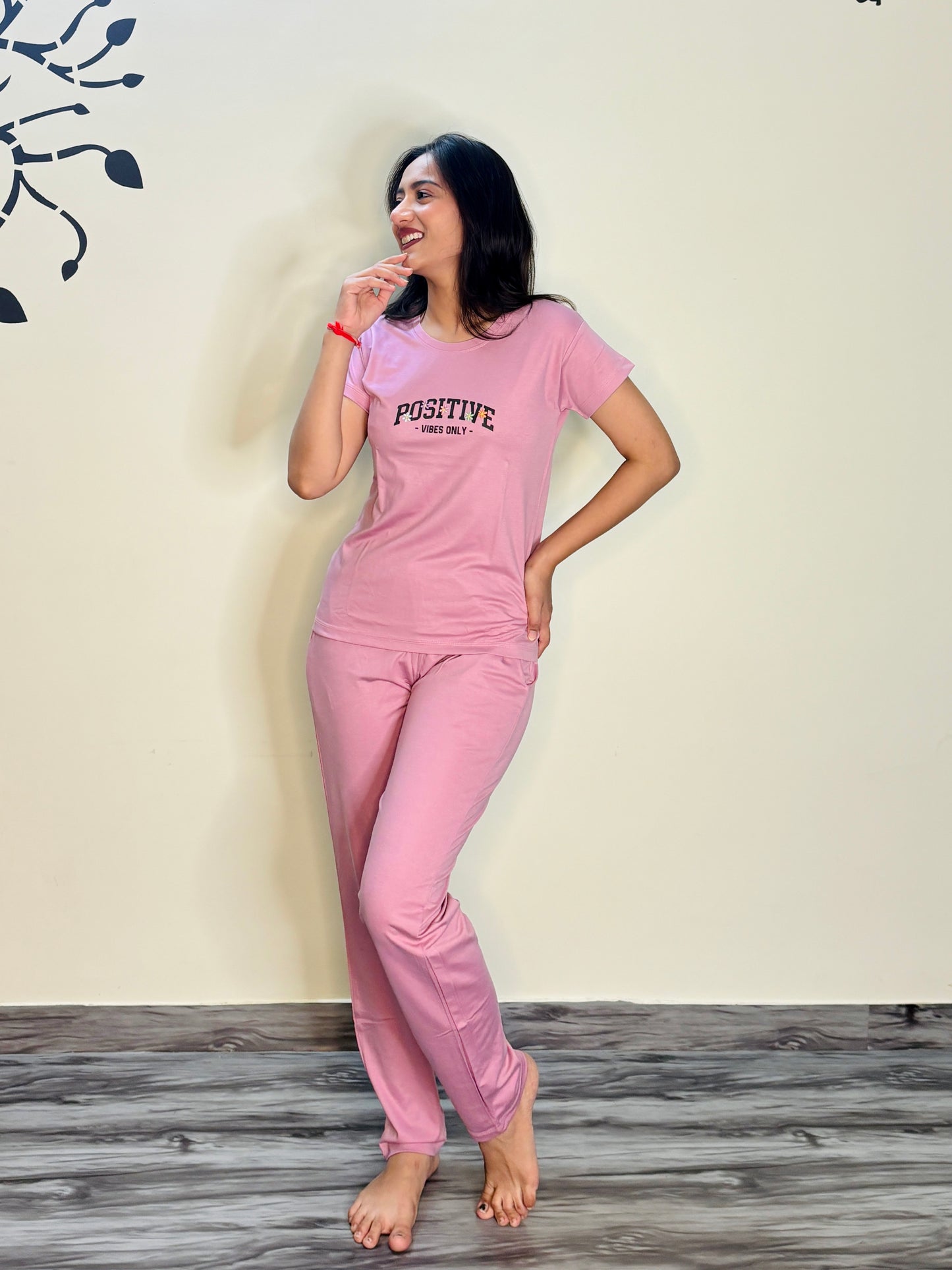 CANDY PINK POSITIVE TENSIL CO-ORD SET