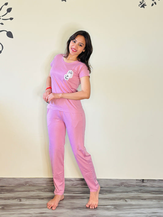 CANDY PINK PANDA TENSIL CO-ORD SET