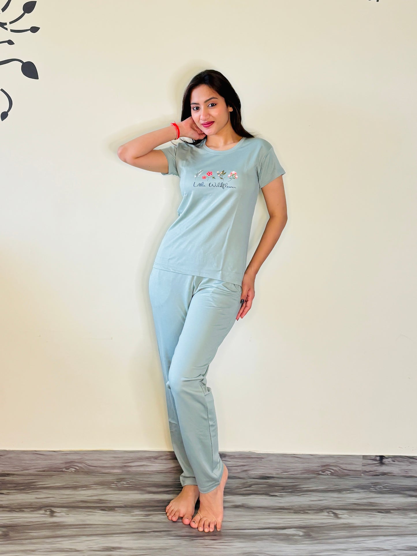 PASTEL GREEN LITTLE WILD TENSIL CO-ORD SET