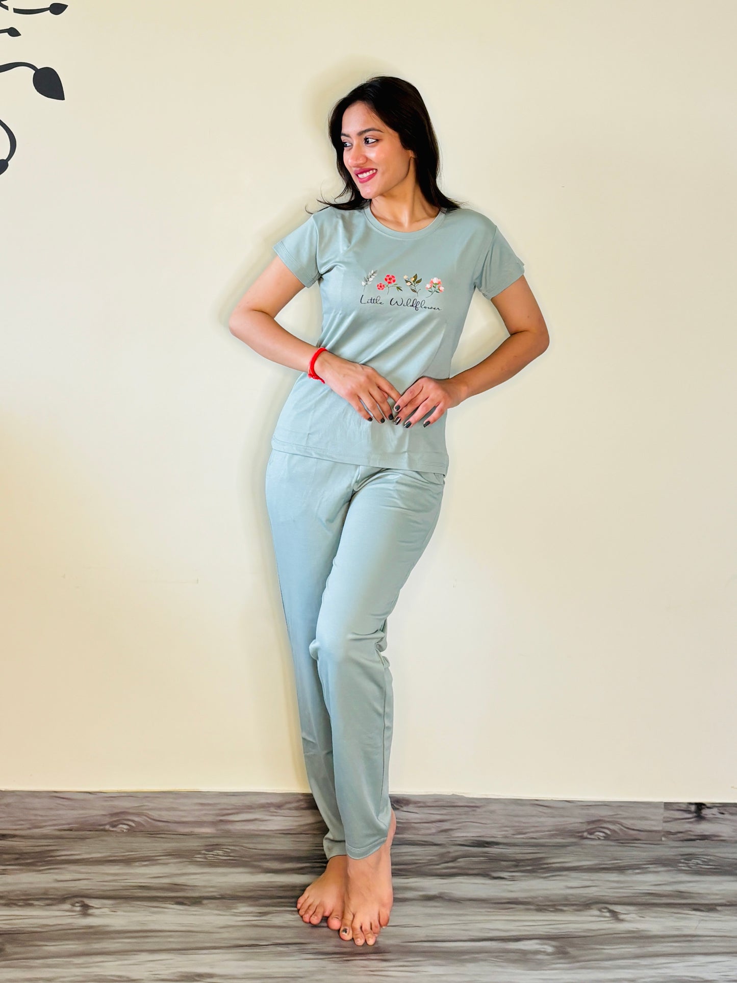 PASTEL GREEN LITTLE WILD TENSIL CO-ORD SET