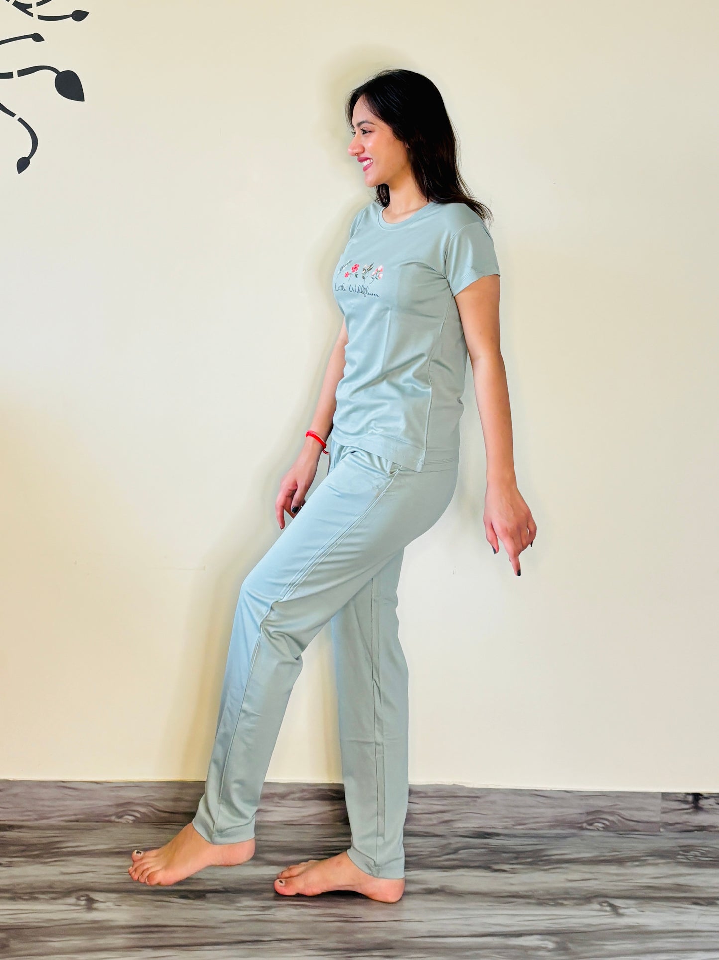 PASTEL GREEN LITTLE WILD TENSIL CO-ORD SET