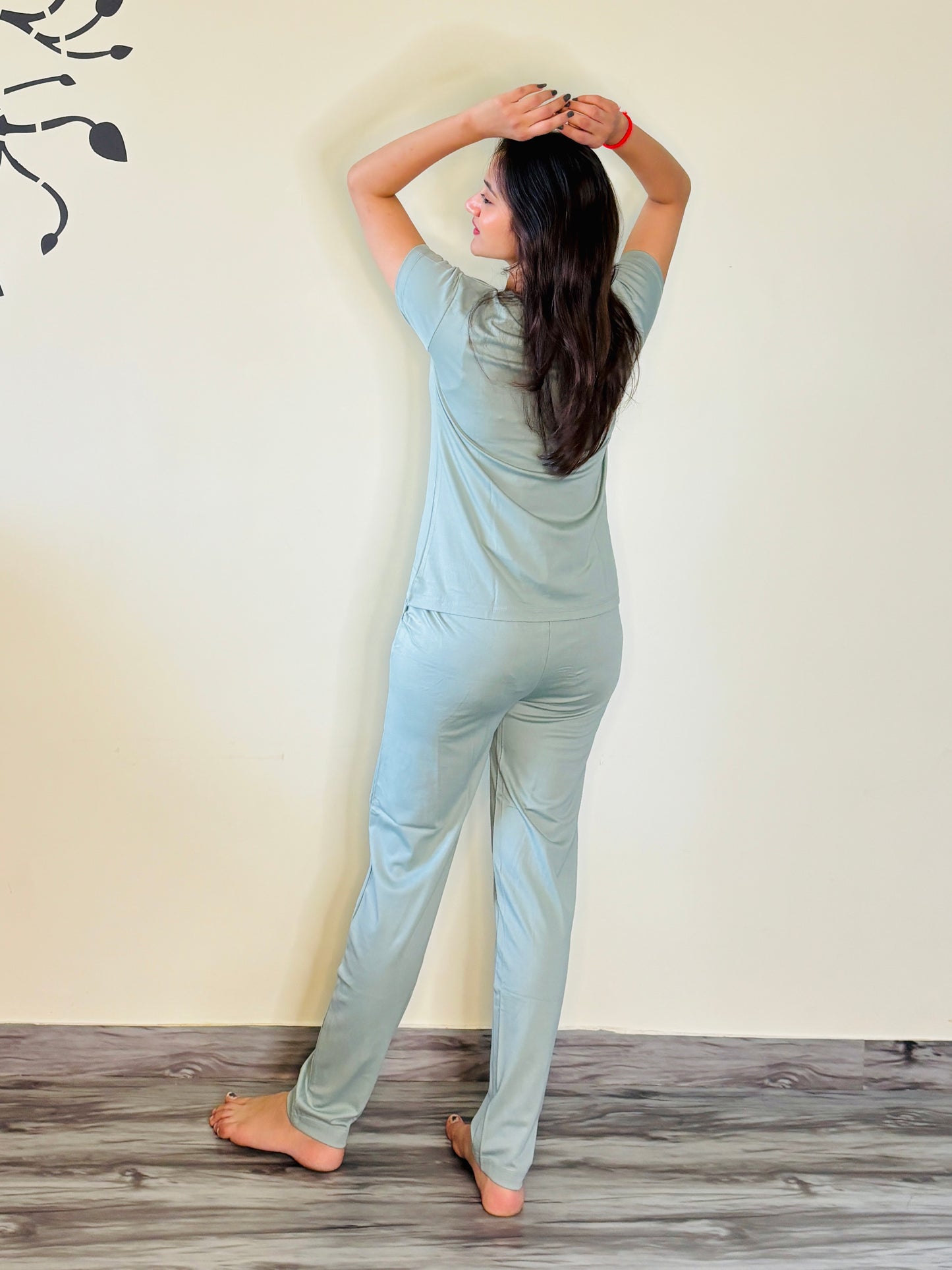 PASTEL GREEN LITTLE WILD TENSIL CO-ORD SET