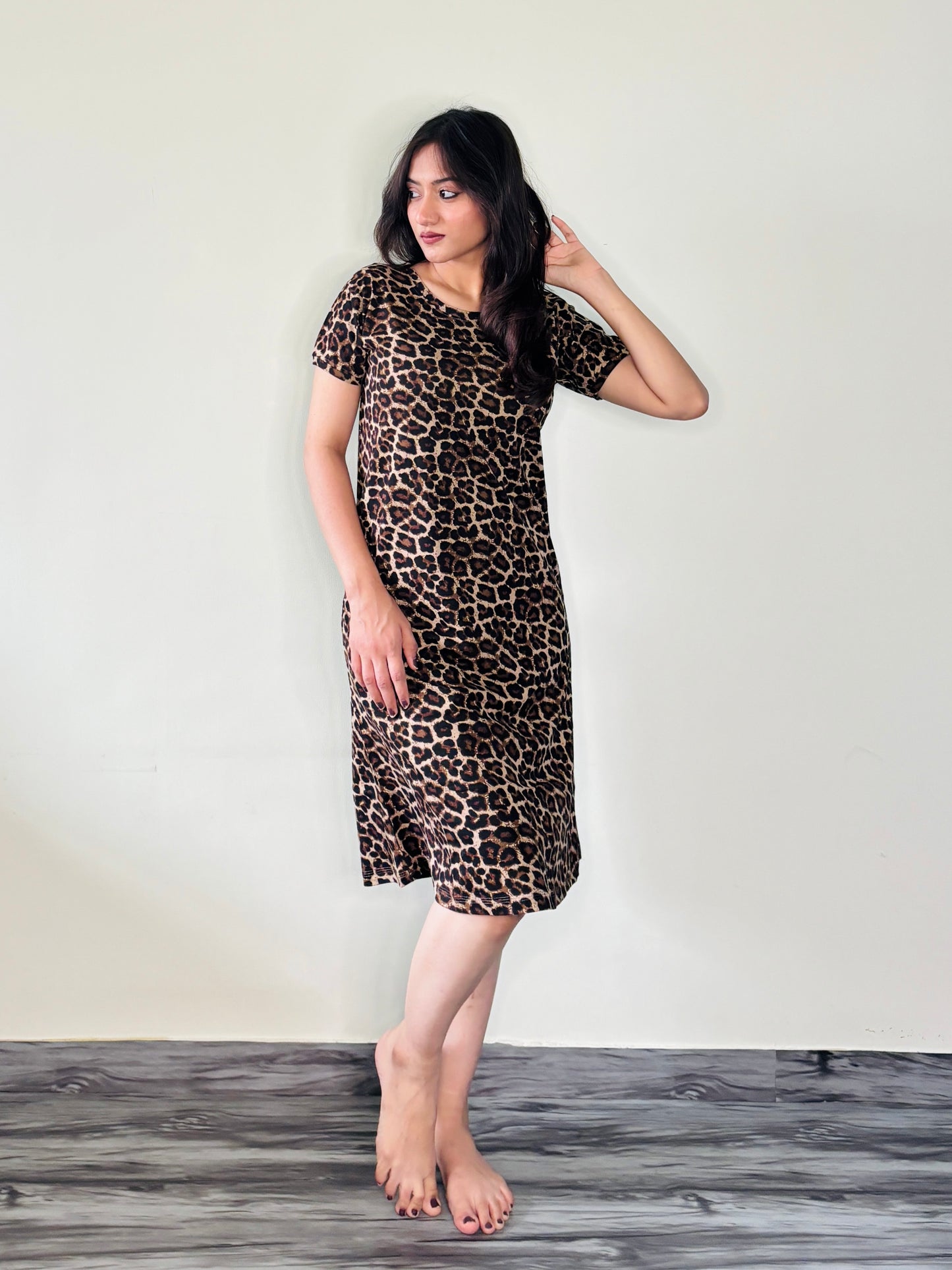 WILD SAVVANA LEOPARD SHORT NIGHTY