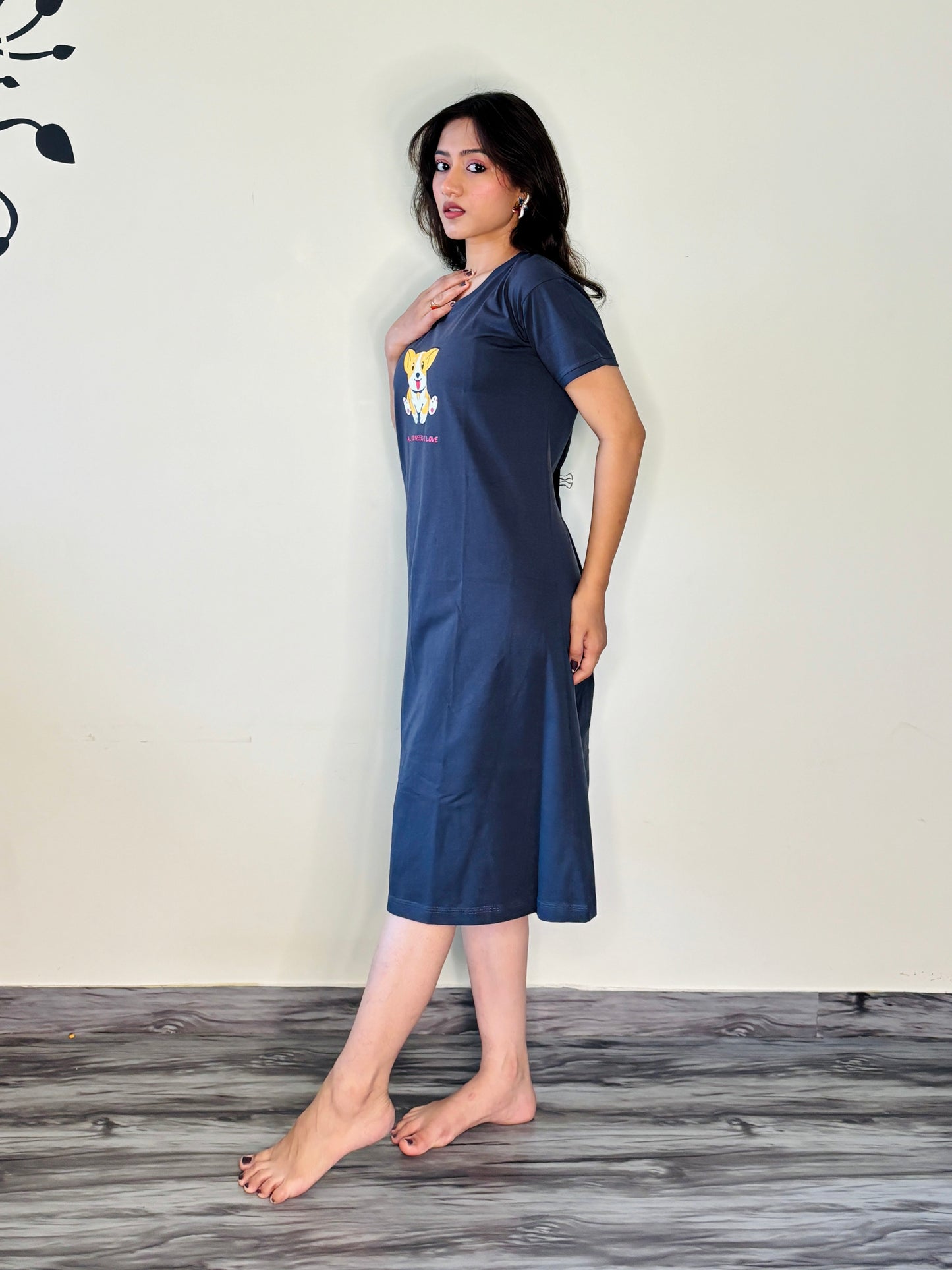 SPACE BLUE PUP LOVE SHORT NIGHTY