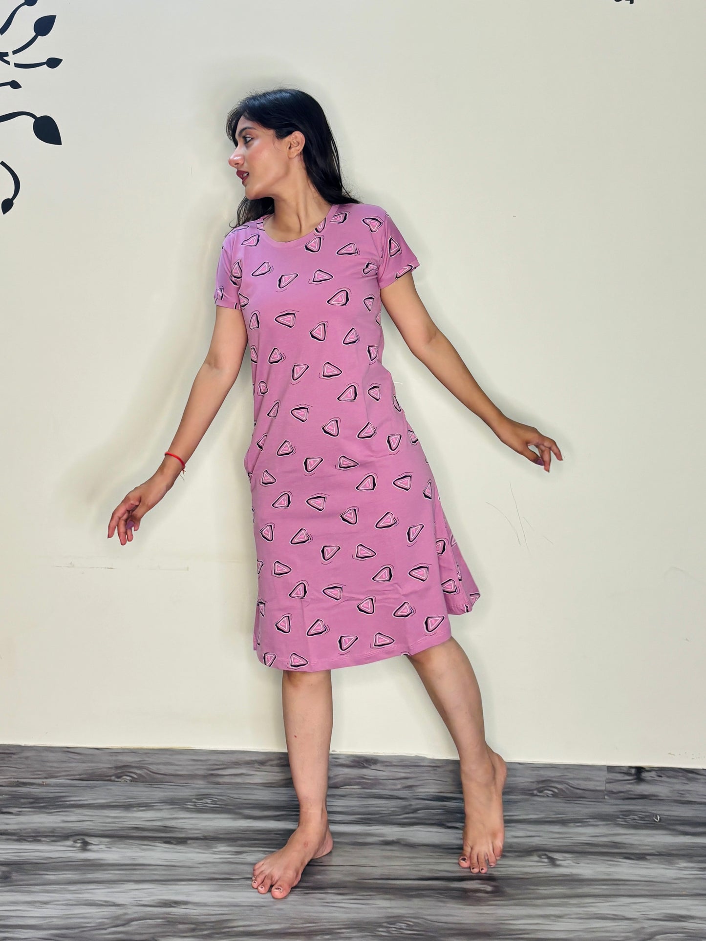 BERRY PINK TRIOS POP SHORT NIGHTY