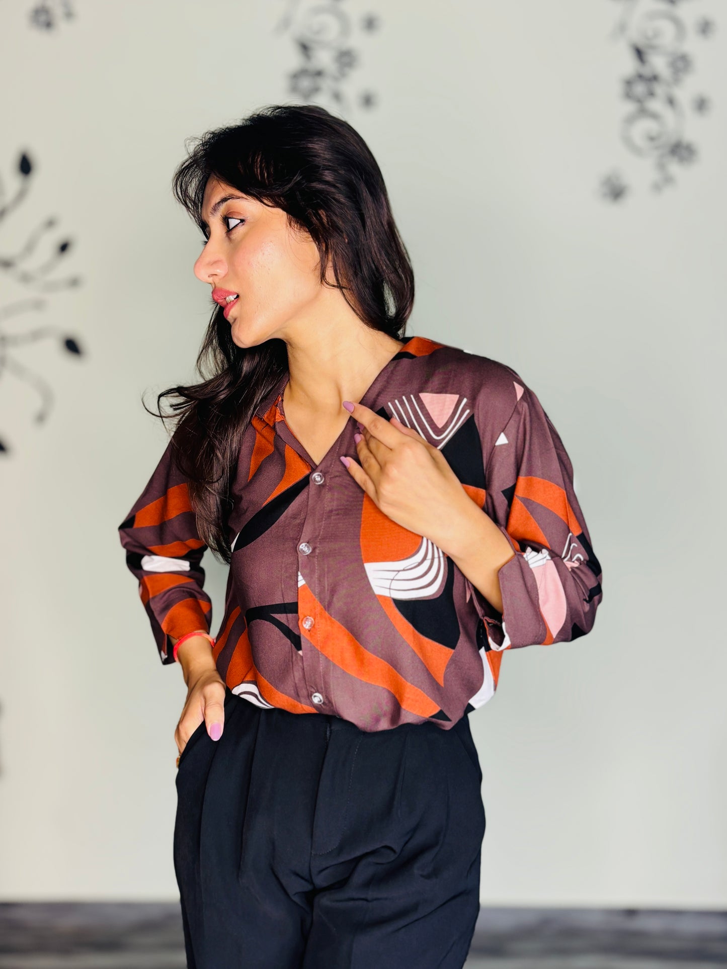 RETRO RUSH BRUNT RAYON SHIRT (Only Shirt)