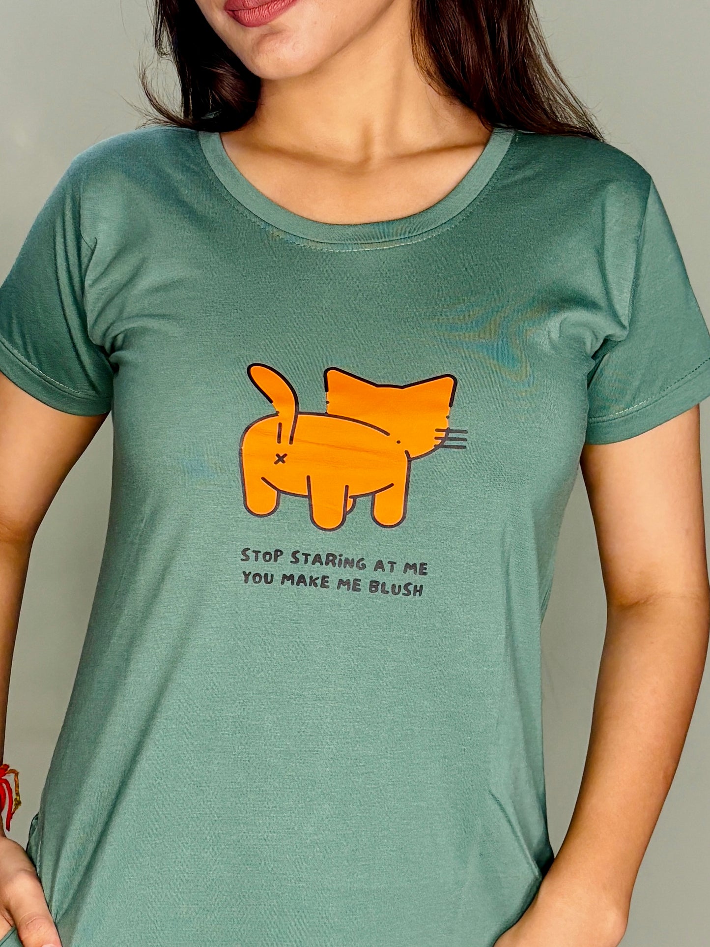 FROSTED BLUSHING KITTY SHORT NIGHTY