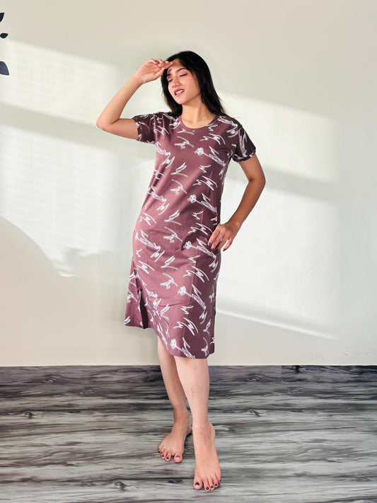 DUSKY ROSE WHIMSY SHORT NIGHTY
