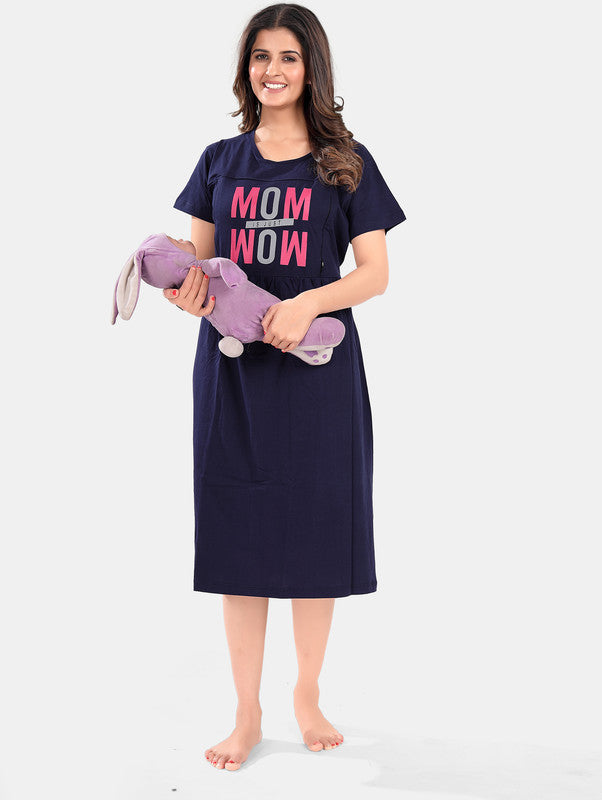 MATERNITY GOWN NAVY AR