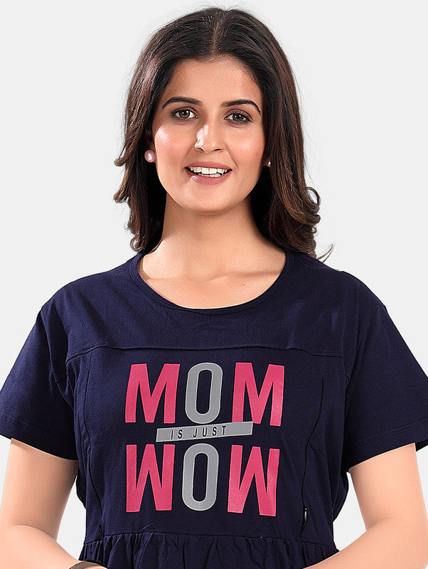 MATERNITY GOWN NAVY AR